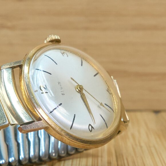 Vintage 60s ELGIN Manual Wind Watch, Gold Tone, Working - Picture 12 of 12